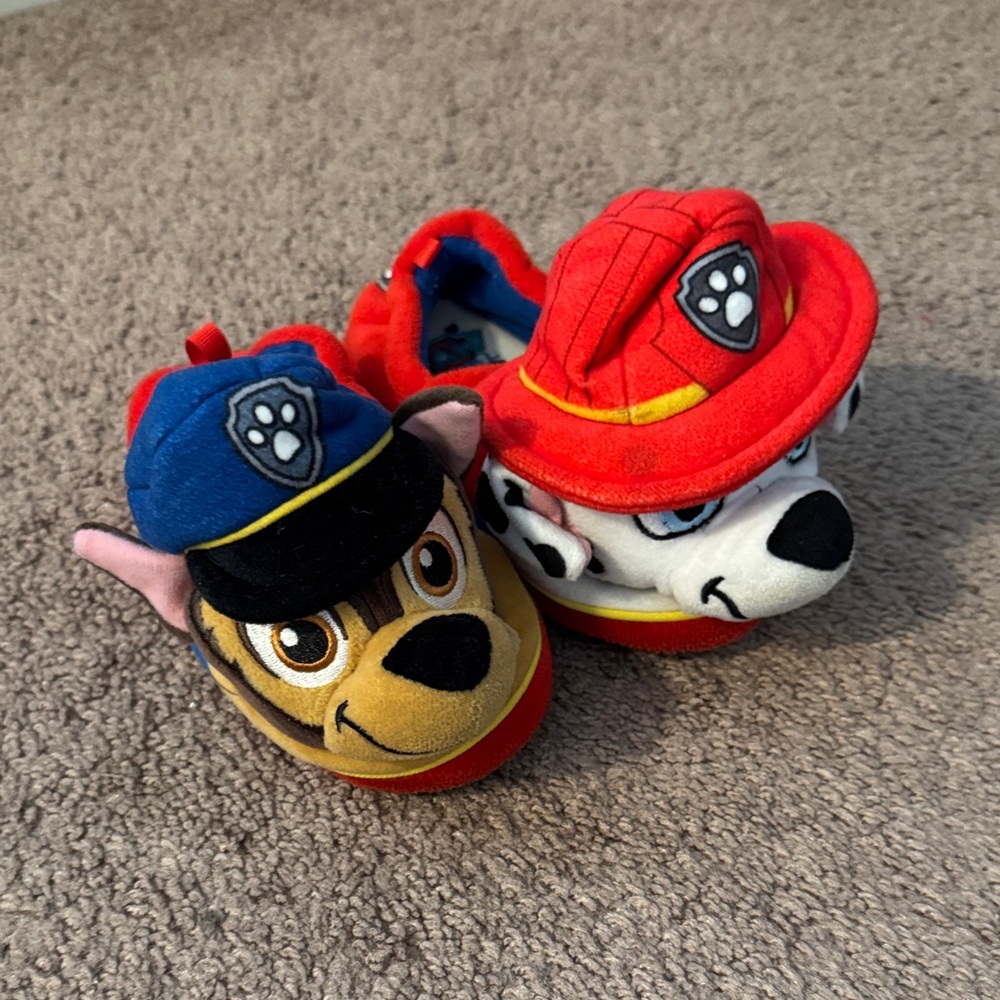 Paw Patrol Red and Blue Kids Slippers
